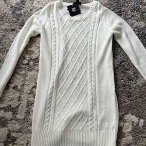 Off-white knit dress